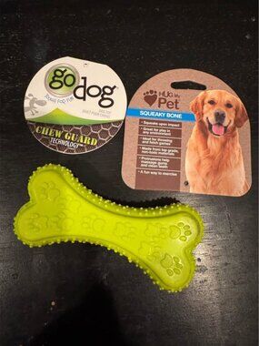 Go Dog Squeaky Bone with Chew Guard Technology